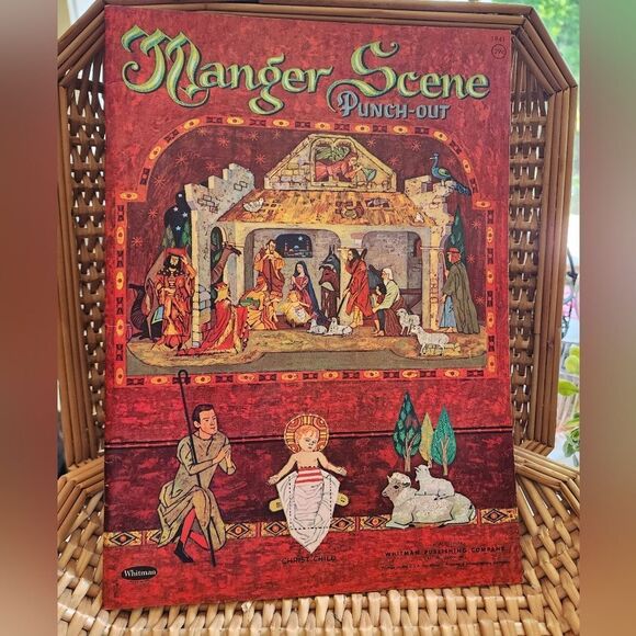 Vintage 1963 Whitman Publishing Co. Manger Scene Punch Out - Picture 1 of 11